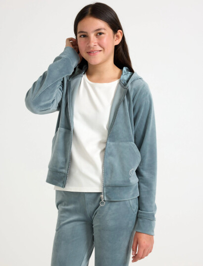 Lindex Hettegenser I Velur Blue 128