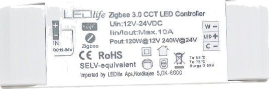 Ledlife Zigbee CCT kontroller Hue kompatibel 12V 120W 24V 240W Ledlife Zigbee CCT kontroller Hue kompatibel 12V 120W 24V 240W