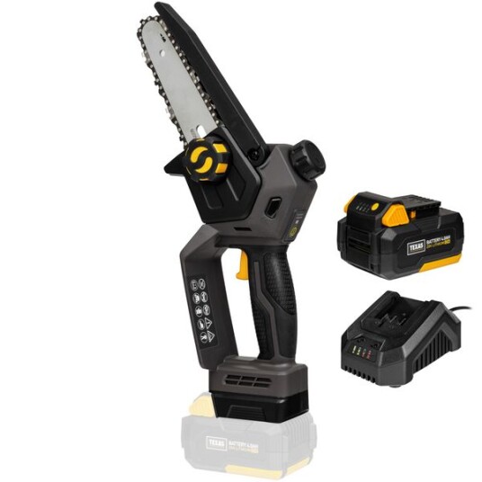 Texas motorsag enhånds CHX2000 20V m/4Ah batteri+lader 90063260