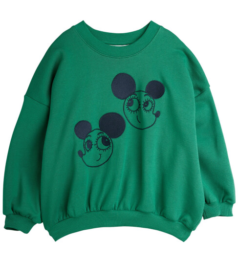 Mini Rodini Green Ritzratz Emb Collegegenser 92-98 Mini Rodini Green Ritzratz Emb Collegegenser 92-98