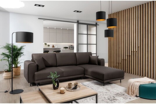 Hopland 3 seters Sovesofa m. Divan med Oppbevaring Grå