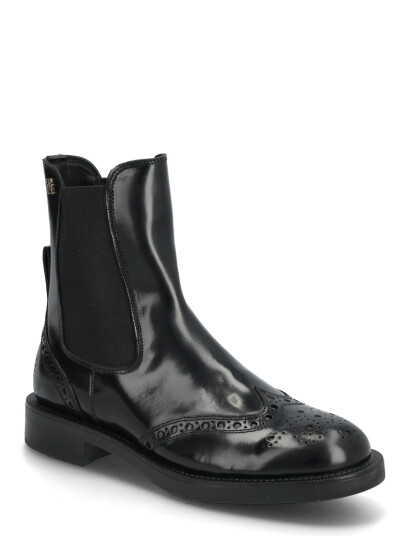 Tommy Hilfiger Brogue Leather Chelsea Boot - Black - 38