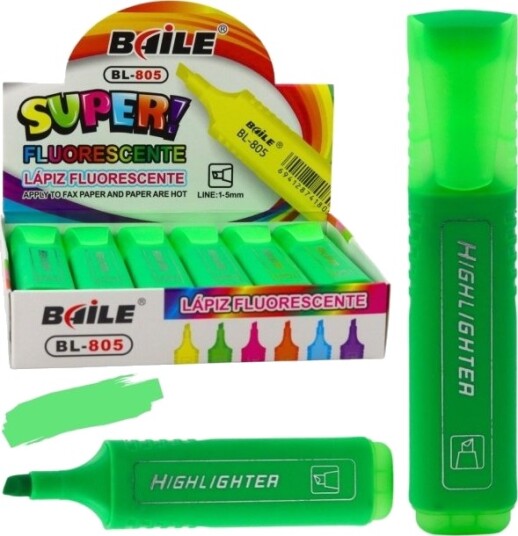 Highlighter Pen For Notes Skolekontor Neon Intense Green