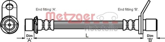 Bremseslange METZGER 4110014
