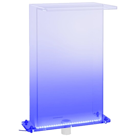 vidaXL Bassengfontene med RGB LED akryl 51 cm