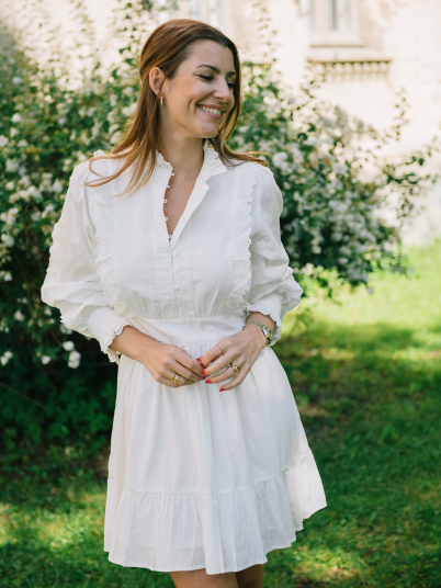Y.A.S Siv Long Sleeve Dress Hvit 38