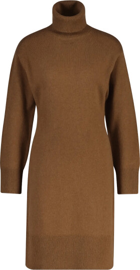 Gant Wool Cashmere Rollneck Dress   Brown   XS