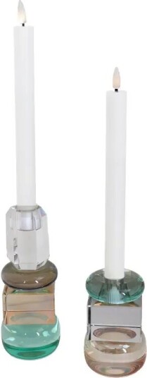 Home-tex LED kronelys - 2 stk. - 25 cm. - 3D flamme - LED stearinlys til hjemmet