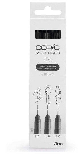 Copic Multiliner Classic 3-sett Black Broad Copic Multiliner Classic 3-sett Black Broad