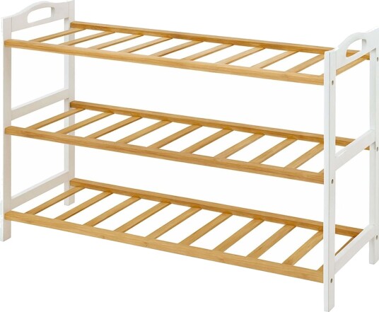 Bambus skohylle – 3 etasjer rommer 9 par