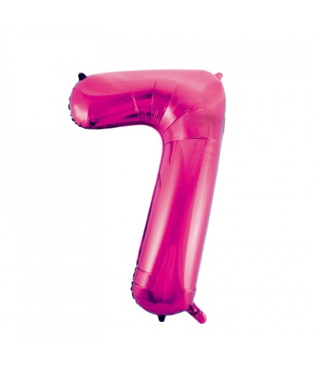 Tallet 7 Rosa JUMBO Folieballong 86 cm Tallet 7 Rosa JUMBO Folieballong 86 cm