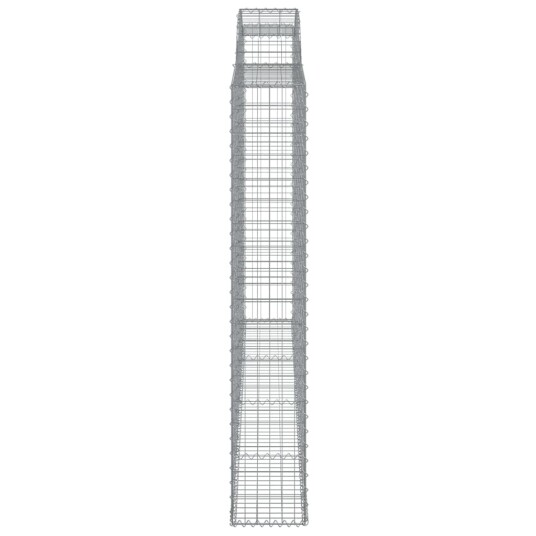 vidaXL Gabionkurver buede 6 stk 300x30x180/200 cm galvanisert jern