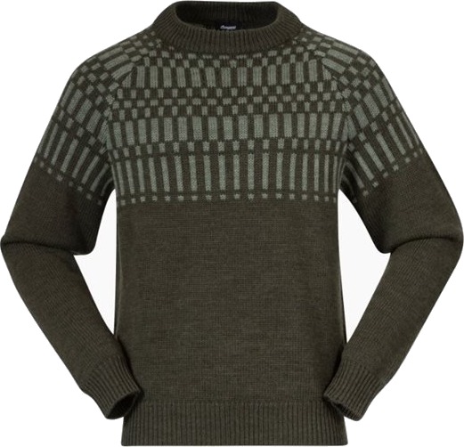 Bergans Nordmarka Merino Jumper Men Dark Green Mud/Light Green Mud S Bergans Nordmarka Merino Jumper Men Dark Green Mud/Light Green Mud S