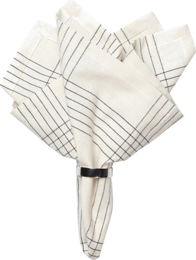 Broste Copenhagen Alice stoffserviett 45x45 cm Black natural