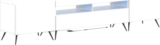 vidaXL 5 delt LED TV skap Høgglans hvit Konstruert tre