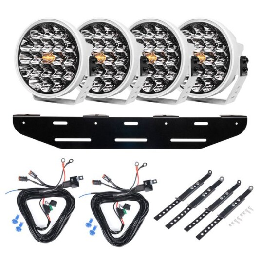 Ekstralys PURELUX 770 DRL Hvit   Rund / 18 cm / 130W 4 stk   Komplett pakke
