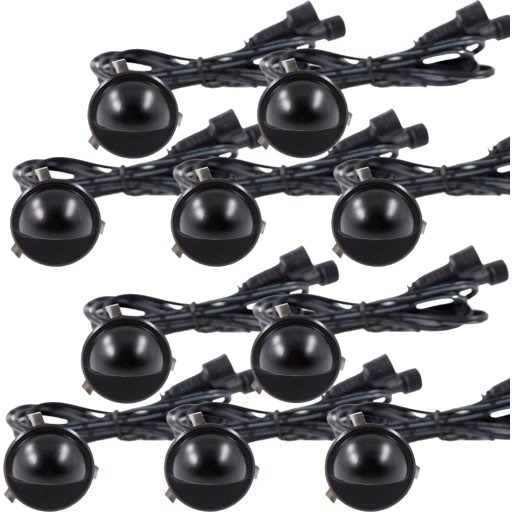 Light By Juhl Saga innfelt trappespotlight svart 10 pk