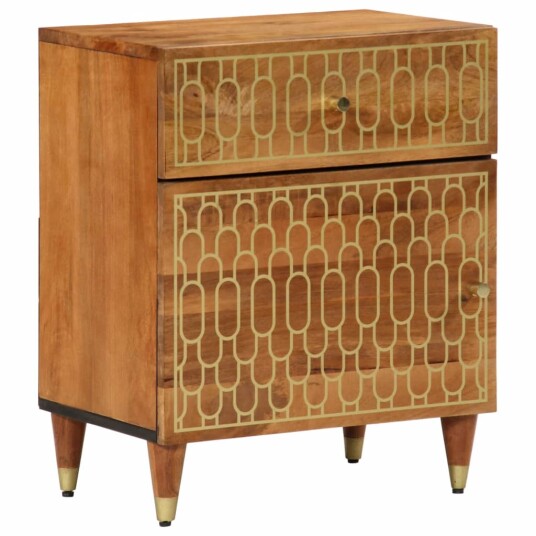 Nattbord 50x33x60 cm heltre mango 358292