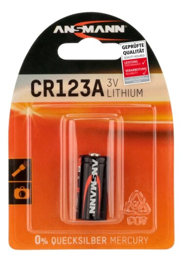 Batteri Ansmann CR.123A FOTO 3V Batteri Ansmann CR.123A FOTO 3V