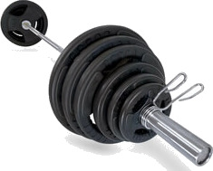 Olympisk Vektstangsett Tri-Grip 128 kg, JTC Power
