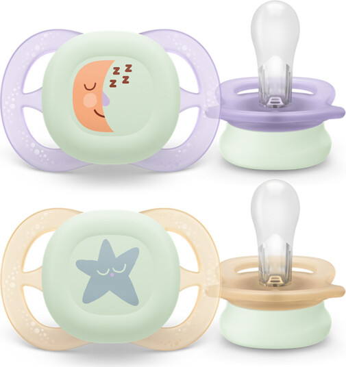 Philips Avent Ultra Start Night Smokk 0 2 mnd lilla/oransje 2 stk.