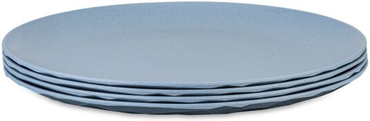 Koziol Club tallerken Ø26 cm 4 pakning biocirkulær termoplast Nature flower blue