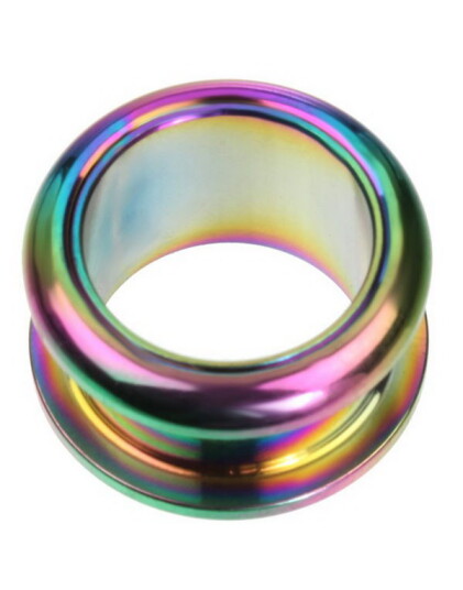 Kamar Piercing Metallic Multi Farget Piercing Tunnel Strl 18 mm
