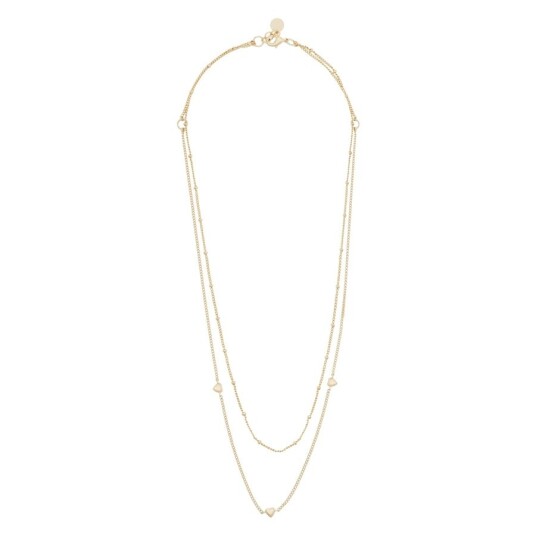 Snö Of Sweden Lovely Double Chain Neck 40 Plain Gold 40cm