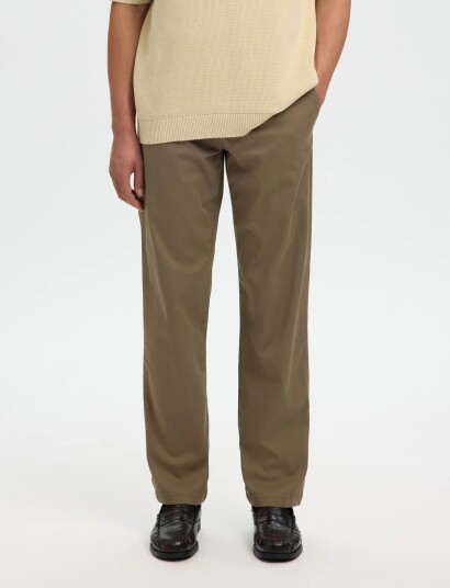 Selected Slm196 Straight New Miles Flex Pant Noos Khaki green 31 x 32 Selected Slm196 Straight New Miles Flex Pant Noos Khaki green 31 x 32