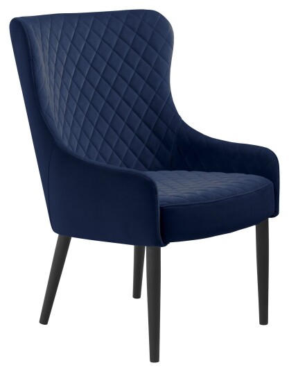 Håum uno furniture Ottowa Loungestol - Blå Velour Unoliving 1665268-01-0 1692876-02-0