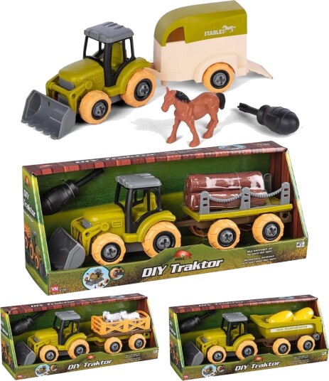 Bull Traktor m/henger Skru Selv
