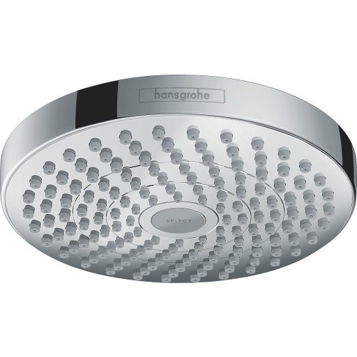 Hansgrohe Croma Select S 180 2jet Ø180 mm, Med 2 stråletyper, Krom Hansgrohe Croma Select S 180 2jet Ø180 mm, Med 2 stråletyper, Krom