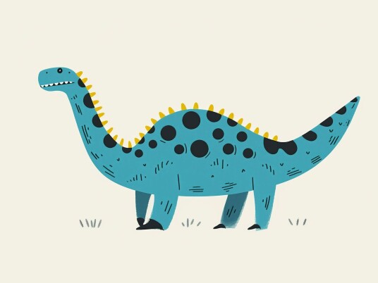 Namly Design Plakat Blå Dinosaur POSTER0JF87J