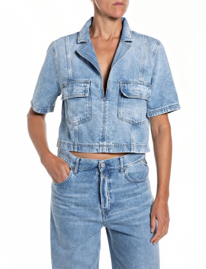 Replay Shirt Comfort Blue XS Replay Shirt Comfort Blue XS