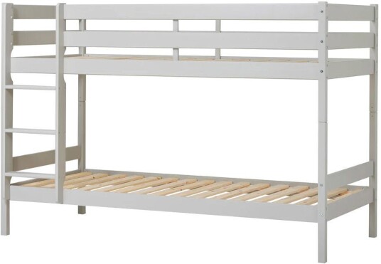 Hoppekids ECO Comfort køyeseng inkl. Lamellbunn 90x200 cm, Dove Grey Unoliving