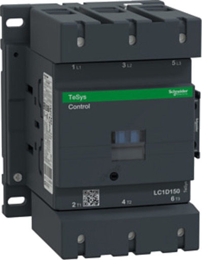 Schneider Electric Tesys d contactor lc1d150p7 3p 150a ac-3 75kw@400v 1no+1nc aux contact 230v 50/60hz ac coil (3389110476071)