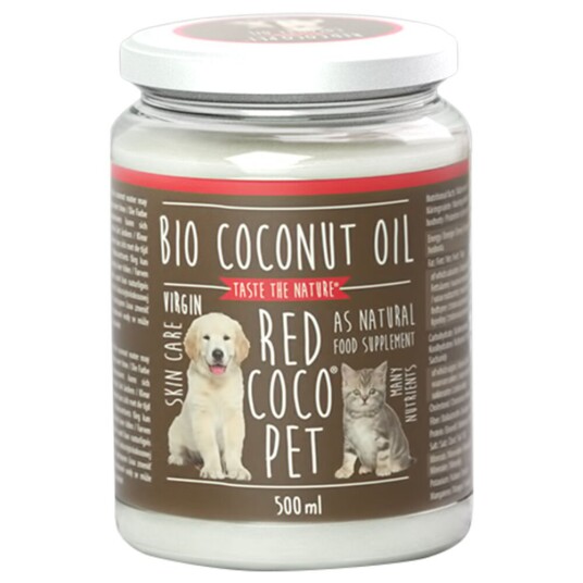 Red Coco Pet BIO Virgin Coconut Oil kokosolje til dyr - 2 x 500 ml i en sparepakke