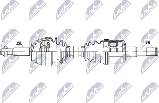 Drivaksel NTY NPW-FR-187