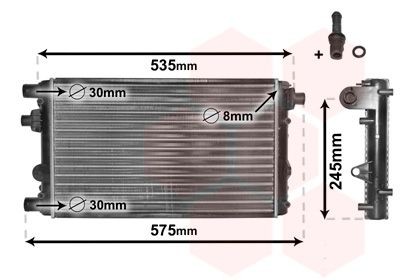 Radiator VAN WEZEL 17002239