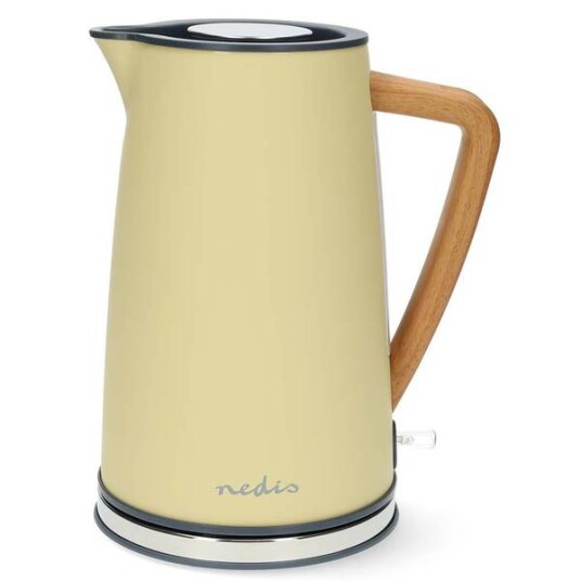 Nedis 1.7L Soft-Touch Vannkoker 2200W Gul Roterbar 360° KAWK510