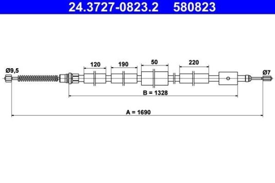 Bremsewire ATE 24.3727 0823.2