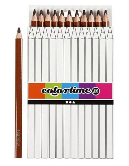 Creativ Company Triangular Jumbo colored pencils Brun 12pcs. Creativ Company Triangular Jumbo colored pencils Brun 12pcs.