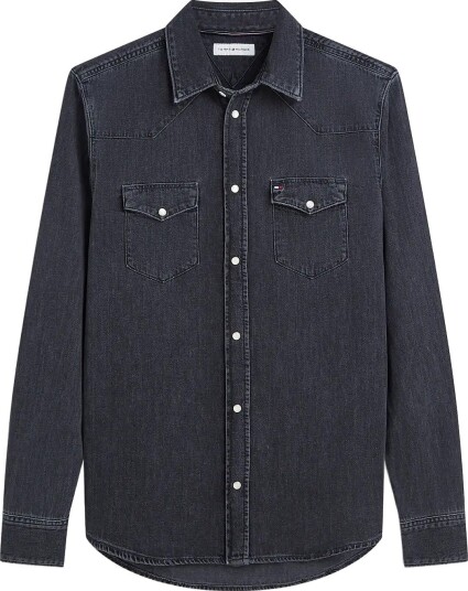 Tommy Hilfiger Western Denim Shirt Mick Dk Grey MICK DARK GREY S