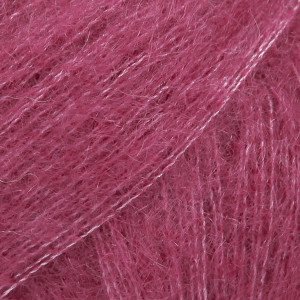Drops Kid-Silk Garn Unicolor 17 Mørk Rosa Drops Kid-Silk Garn Unicolor 17 Mørk Rosa