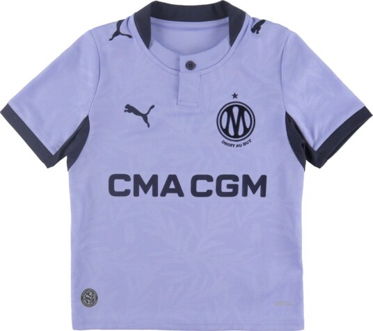 Puma Fotballdrakt Marseille 3. Skjorte Lavender Pop/Ny Navy Puma 8 år (128) Fotballtrøye Lilla