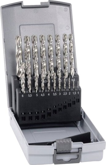 Alpen 102219100 Hss-E Metall Spiralbor-Sett 19 Deler 1 Mm, 1,5 Mm, 2 Mm, 2,5 Mm, 3 Mm, 3,5 Mm, 4 Mm, 4,5 Mm, 5 Mm, 5,5 Mm, 6 Mm, 6,5 Mm, 7 Mm, 7,5 Mm, 8 Mm