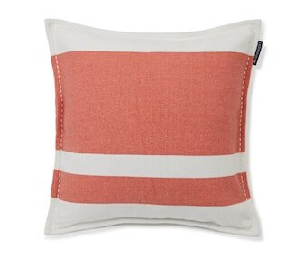 Irregula Striped Putetrekk Korall/Hvit