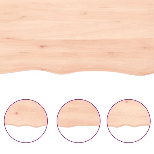 vidaXL Vegghylle 60x10x2 cm ubehandlet heltre eik vidaXL Vegghylle 60x10x2 cm ubehandlet heltre eik