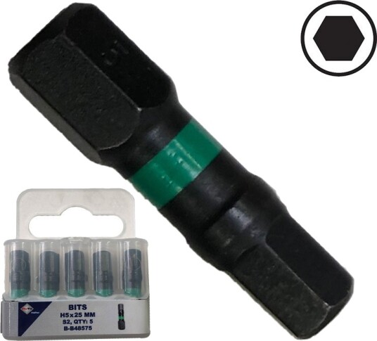 BATO 1/4" Bits Torsjon S4 slag 6kt. 5mm x 25mm