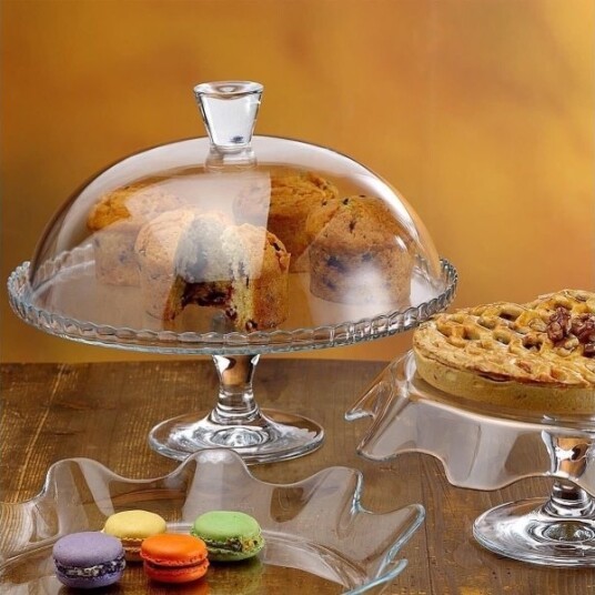 Pasabahce Glassfat Med Lokk 32 Cm Til Kake Pasabahce Glassfat Med Lokk 32 Cm Til Kake